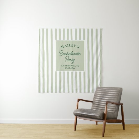 Aangepaste Kust Bachelorette Beachy & Fun Wandkleed (In situ)