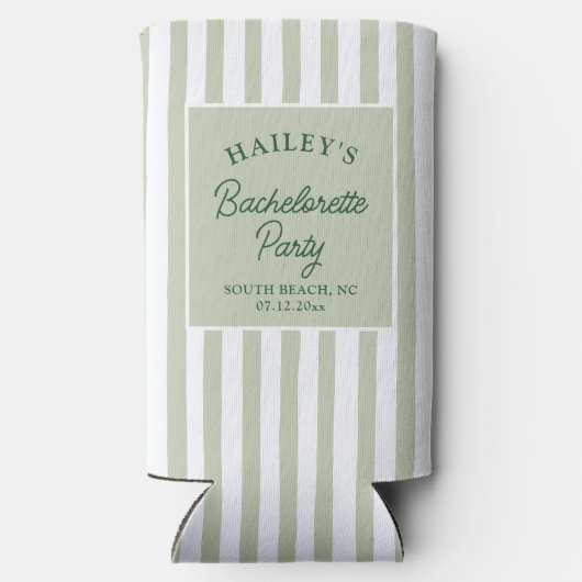 Aangepaste kust bruidsmeisjesfeest strand leuk seltzer blikjeskoeler (Achterkant)