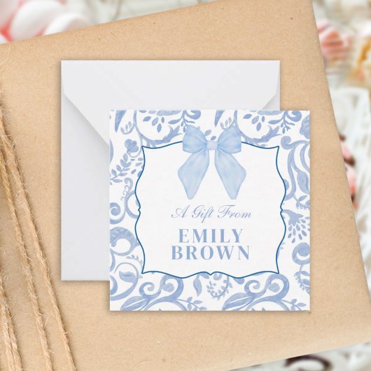 Aangepaste Kust Grootmoeder Blauw Gift behuizing Notitiekaartje