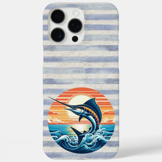 Aangepaste kust-/nautische/strand marlijn zonsonde Case-Mate iPhone case (Achterkant)
