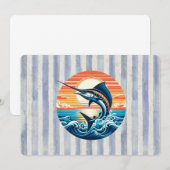 Aangepaste kust-/nautische/strand marlijn zonsonde kaart (Voorkant / Achterkant)
