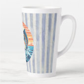 Aangepaste kust-/nautische/strand marlijn zonsonde latte mok (Rechts)