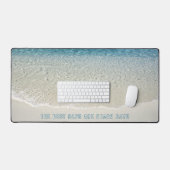Aangepaste Kuststrand Ocean Waves Surf Zomerkunst Bureaumat (Keyboard & Muis)
