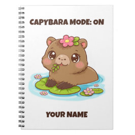 Aangepaste Kute Kawaii Capybara Modus Notitieboek