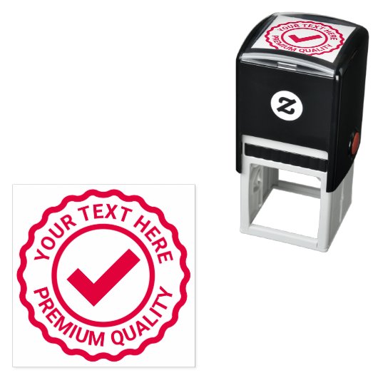 Aangepaste kwaliteitsgoedkeuringscheck markeer zeg  zelfinktende stempel (In situ)