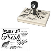 Aangepaste kwartel ei doos stempel (Gestempeld)