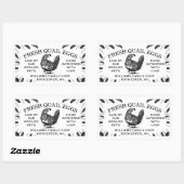 Aangepaste kwarteldooslabels voor uw boerderij rechthoekige sticker (Vel)