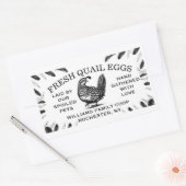 Aangepaste kwarteldooslabels voor uw boerderij rechthoekige sticker (Envelop)