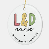 Aangepaste L- en D-verpleegkundige | Arbeid en bez Keramisch Ornament (Links)