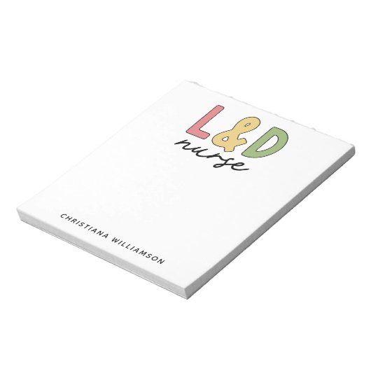 Aangepaste L- en D-verpleegkundige | Arbeid en bez Notitieblok (Linkerzijde)