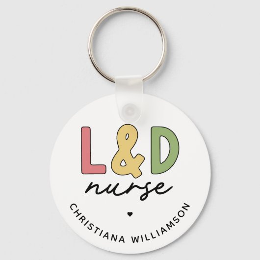 Aangepaste L- en D-verpleegkundige | Arbeid en bez Sleutelhanger (Voorkant)