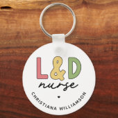 Aangepaste L- en D-verpleegkundige | Arbeid en bez Sleutelhanger (Voorkant)