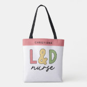 Aangepaste L- en D-verpleegkundige | Arbeid en bez Tote Bag (Achterkant)