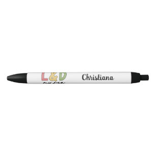 Aangepaste L en D-verpleegkundige Verpleegkundig Zwarte Inkt Pen