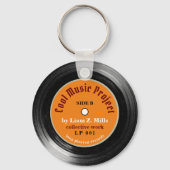 aangepaste l.p. vinyl record Sleutelhanger met naa (Achterkant)