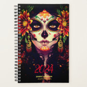 Aangepaste LA CATRINA SUIKERSCHEDEL Dagelijks Weke Planner (Voorkant)