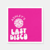 Aangepaste Laatste Disco Bachelorette Disco Bal Servet (Voorkant)