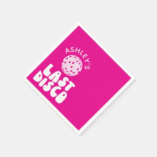 Aangepaste Laatste Disco Bachelorette Disco Bal Servet (Hoek)