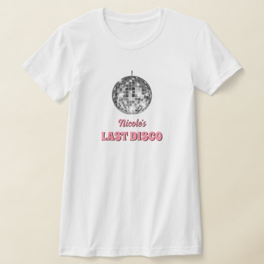 Aangepaste Laatste Disco Bachelorette-feest Thema T-shirt (Laagn)