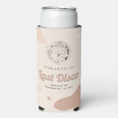 Aangepaste Laatste Disco Retro Meidenavakantie Seltzer Blikjeskoeler (Seltzer Voorkant)