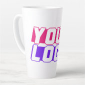 Aangepaste, laatste koffiebeker - Voeg je logo toe Latte Mok (Linkerhoek)
