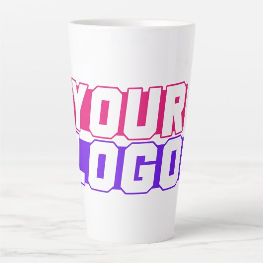 Aangepaste, laatste koffiebeker - Voeg je logo toe Latte Mok (Voorkant)