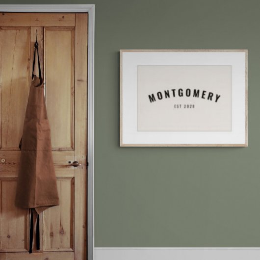 Aangepaste Laatste Naam Oprichtingsdatum Familie C Poster