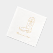Aangepaste Laatste Rodeo Coquette Bow Gouden Folie Folie Servetten (Links)