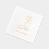 Aangepaste Laatste Rodeo Coquette Bow Gouden Folie Servetten (Links)