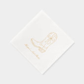 Aangepaste Laatste Rodeo Coquette Bow Gouden Folie Servetten (Rechts)