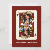 Aangepaste Laatste Rodeo Midwest Queen of Hearts K Kaart (Voorkant)
