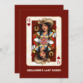 Aangepaste Laatste Rodeo Midwest Queen of Hearts K Kaart (Voorkant / Achterkant)