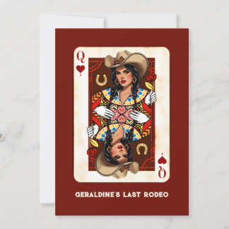Aangepaste Laatste Rodeo Midwest Queen of Hearts K Kaart