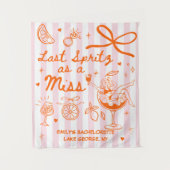 Aangepaste Laatste Spritz als een Miss Bachelorett Wandkleed (Voorkant)