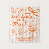 Aangepaste Laatste Spritz als een Miss Bachelorett Wandkleed (Voorkant)