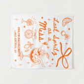 Aangepaste Laatste Spritz als een Miss Bachelorett Wandkleed (Voorkant (horizontaal))