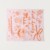 Aangepaste Laatste Spritz als een Miss Bachelorett Wandkleed (Voorkant (horizontaal))