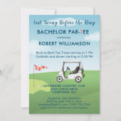 Aangepaste Laatste Swing Golf Thema Bachelor Par-t Kaart (Voorkant)