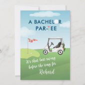 Aangepaste Laatste Swing Golf Thema Bachelor Par-t Kaart (Achterkant)