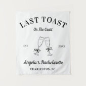 Aangepaste Laatste Toast Op De Kust Bachelorette F Wandkleed (Voorkant)