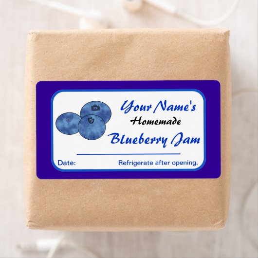 Aangepaste labels behouden Blueberry Jam Naam toev (Insitu)