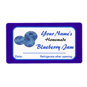 Aangepaste labels behouden Blueberry Jam Naam toev