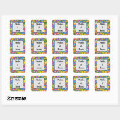 Aangepaste labels bruiloft decor bloemen (Vel)