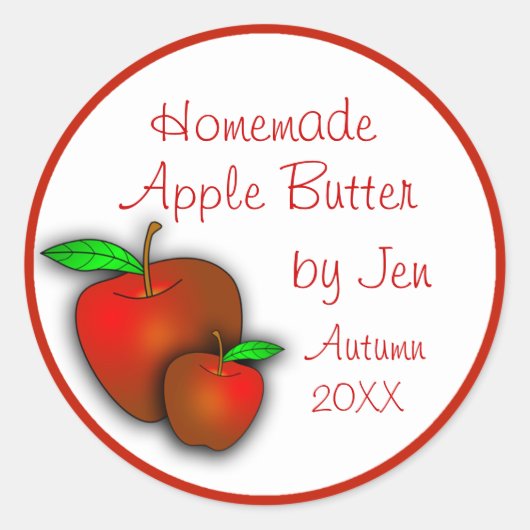 Aangepaste labels voor Applesaucs of Apple Butter (Voorkant)