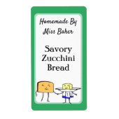 Aangepaste labels voor  brood en boter bevestigen (Voorkant)