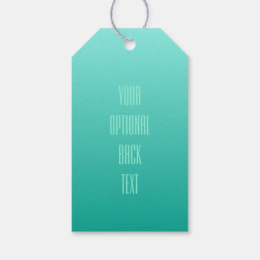 Aangepaste labels voor Emerald Gradient Cadeaulabel (Achterkant)