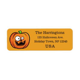 Aangepaste labels voor Funny Halloween Pumpkin