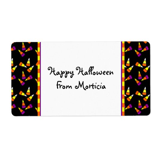 Aangepaste labels voor Halloween Candy Corn (Voorkant)