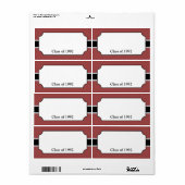 Aangepaste labels voor hereniging naamkaartjes (Full Sheet)
