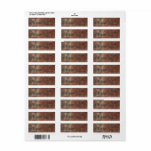 Aangepaste labels voor het adres van Tan Leather R (Full Sheet)